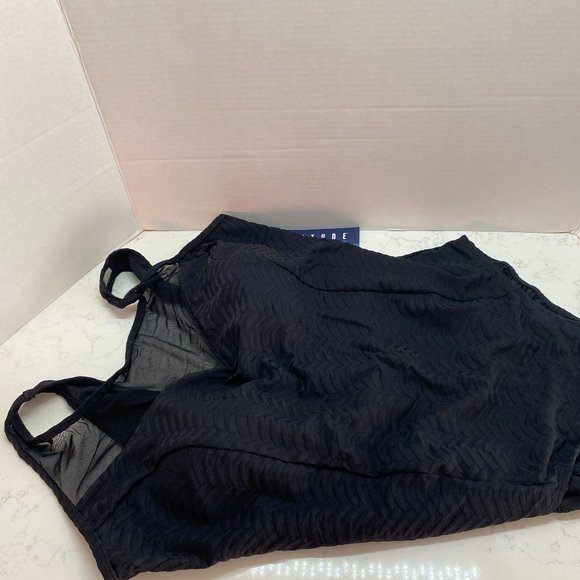 NWT Longitude Sweetheart Mesh Black One Piece Swimsuit - Picture 5 of 10